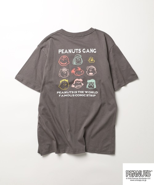 PEANUTS(ピーナッツ)の「PEANUTSプリント/刺繍Tシャツ 半袖(Tシャツ/カットソー・レディース・オフホワイト/ピンクベージュ/ホワイト系/ブルーグレー/ネイビー/チャコール・LL/M/L)」の16枚目の写真