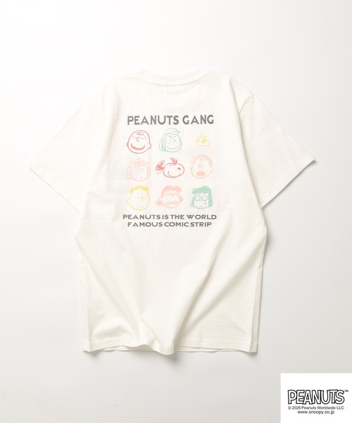 PEANUTS(ピーナッツ)の「PEANUTSプリント/刺繍Tシャツ 半袖(Tシャツ/カットソー・レディース・オフホワイト/ピンクベージュ/ホワイト系/ブルーグレー/ネイビー/チャコール・LL/M/L)」の14枚目の写真