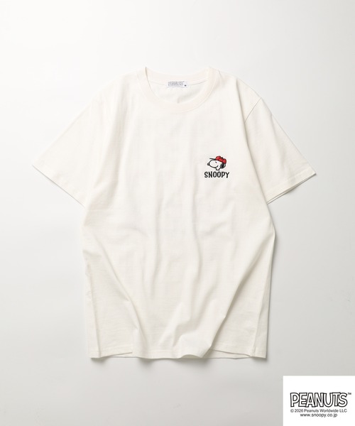 PEANUTS(ピーナッツ)の「PEANUTSプリント/刺繍Tシャツ 半袖(Tシャツ/カットソー・レディース・オフホワイト/ピンクベージュ/ホワイト系/ブルーグレー/ネイビー/チャコール・LL/M/L)」の21枚目の写真