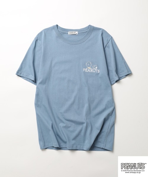 PEANUTS(ピーナッツ)の「PEANUTSプリント/刺繍Tシャツ 半袖(Tシャツ/カットソー・レディース・オフホワイト/ピンクベージュ/ホワイト系/ブルーグレー/ネイビー/チャコール・LL/M/L)」の17枚目の写真