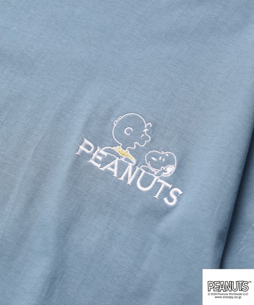 PEANUTS(ピーナッツ)の「PEANUTSプリント/刺繍Tシャツ 半袖(Tシャツ/カットソー・レディース・オフホワイト/ピンクベージュ/ホワイト系/ブルーグレー/ネイビー/チャコール・LL/M/L)」の18枚目の写真