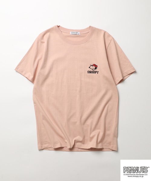 PEANUTS(ピーナッツ)の「PEANUTSプリント/刺繍Tシャツ 半袖(Tシャツ/カットソー・レディース・オフホワイト/ピンクベージュ/ホワイト系/ブルーグレー/ネイビー/チャコール・LL/M/L)」の10枚目の写真