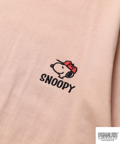 PEANUTS(ピーナッツ)の「PEANUTSプリント/刺繍Tシャツ 半袖(Tシャツ/カットソー・レディース・オフホワイト/ピンクベージュ/ホワイト系/ブルーグレー/ネイビー/チャコール・LL/M/L)」の12枚目の写真