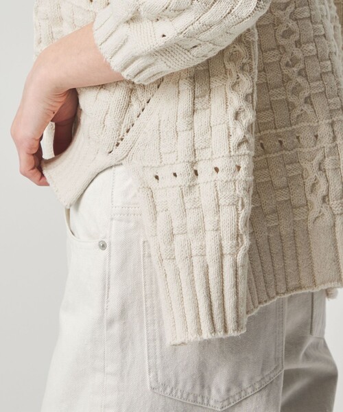 Steven Alan(スティーブンアラン)の「<ONICA × Steven Alan>COTTON JUMPER HALF SLEEVE KINT/ニット(ニット/セーター・レディース・オフホワイト/ブラック/ターコイズブルー系・FREE)」の13枚目の写真