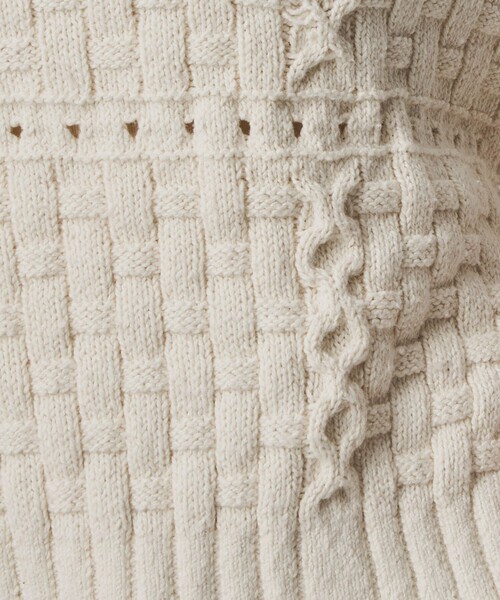 Steven Alan(スティーブンアラン)の「<ONICA × Steven Alan>COTTON JUMPER HALF SLEEVE KINT/ニット(ニット/セーター・レディース・オフホワイト/ブラック/ターコイズブルー系・FREE)」の14枚目の写真