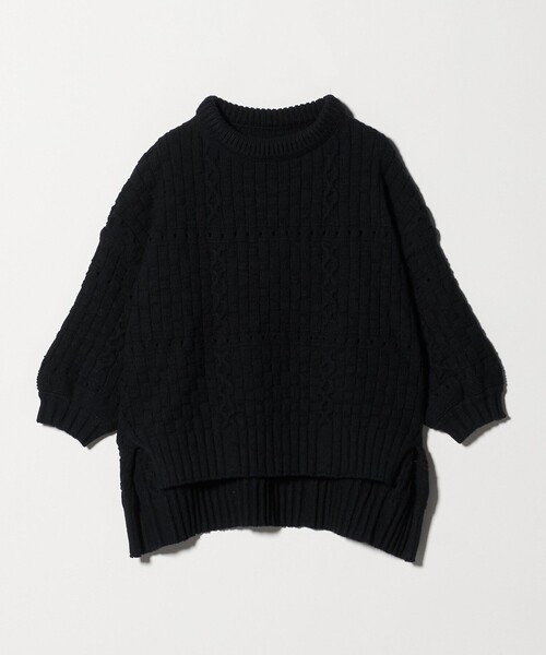 Steven Alan(スティーブンアラン)の「<ONICA × Steven Alan>COTTON JUMPER HALF SLEEVE KINT/ニット(ニット/セーター・レディース・オフホワイト/ブラック/ターコイズブルー系・FREE)」の15枚目の写真