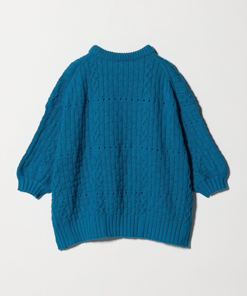Steven Alan(スティーブンアラン)の「<ONICA × Steven Alan>COTTON JUMPER HALF SLEEVE KINT/ニット(ニット/セーター・レディース・オフホワイト/ブラック/ターコイズブルー系・FREE)」の20枚目の写真