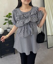 prose verse | フロントフリルパールペプラムブラウス(シャツ/ブラウス)