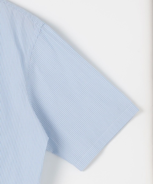 GYMPHLEX（ジムフレックス）の「【GYMPHLEX(ジムフレックス)】ショートボタンダウンシャツ BLUE（シャツ/ブラウス・レディース・ブルー・MEDIUM）」の5枚目の写真