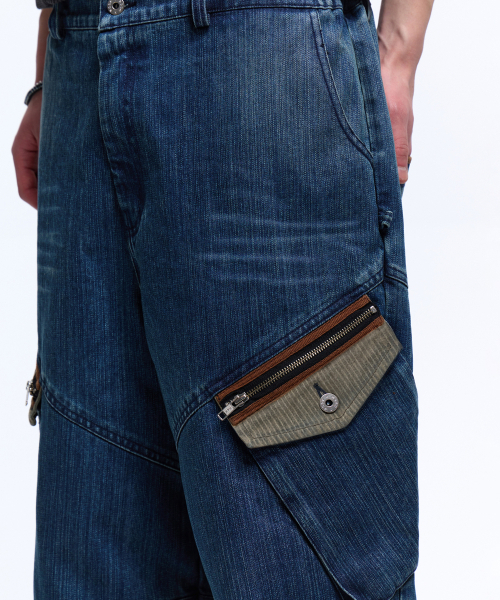 RSSC(アールエスエスシー)の「STRIPE MIXED CARGO DENIM PANTS - DENIM(デニムパンツ・レディース・その他・2/1)」の8枚目の写真