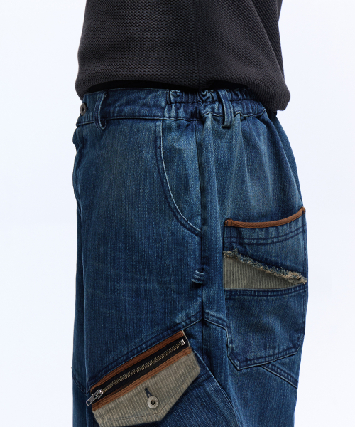 RSSC(アールエスエスシー)の「STRIPE MIXED CARGO DENIM PANTS - DENIM(デニムパンツ・レディース・その他・2/1)」の9枚目の写真