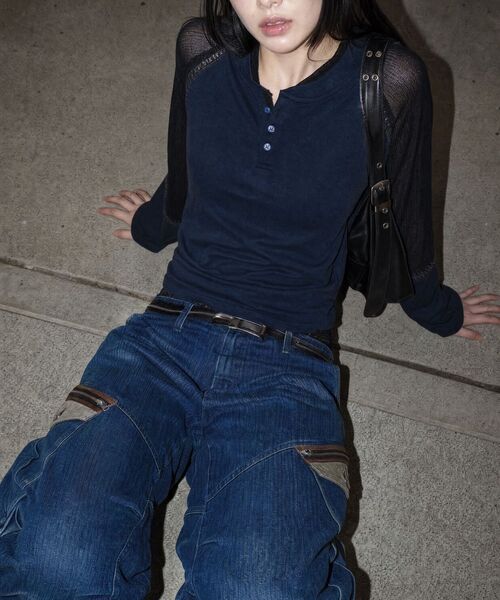 RSSC(アールエスエスシー)の「STRIPE MIXED CARGO DENIM PANTS - DENIM(デニムパンツ・レディース・その他・2/1)」の11枚目の写真