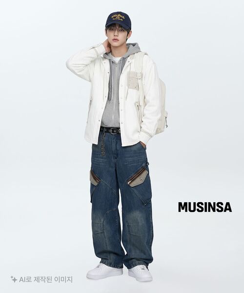 RSSC(アールエスエスシー)の「STRIPE MIXED CARGO DENIM PANTS - DENIM(デニムパンツ・レディース・その他・2/1)」の12枚目の写真