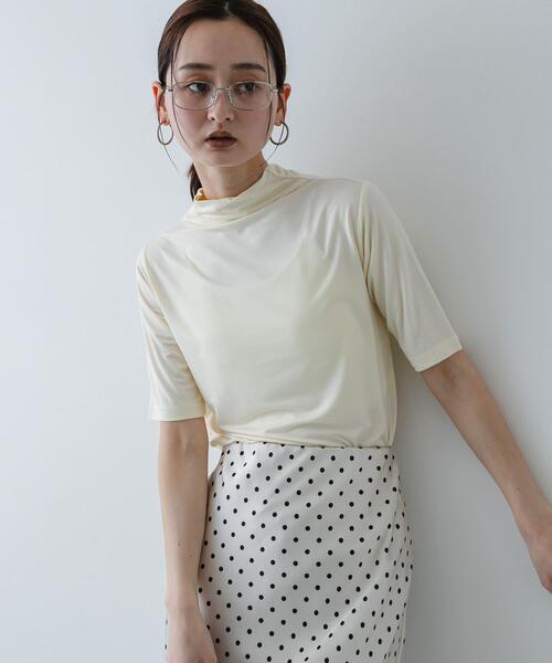 カットソー(半袖/袖なし) BASIC SPRING TOP ソフトハイネックTシャツ(半袖)（Tシャツ/カットソー）｜SENSE OF