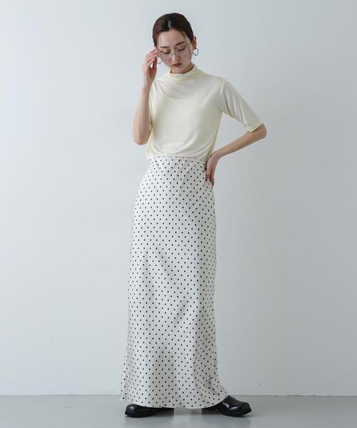 SENSE OF PLACE by URBAN RESEARCH(センスオブプレイスバイアーバンリサーチ)の「ソフトハイネックTシャツ(半袖)(Tシャツ/カットソー・レディース・アイボリー/ブルー/ダークグレー・ONE)」の8枚目の写真