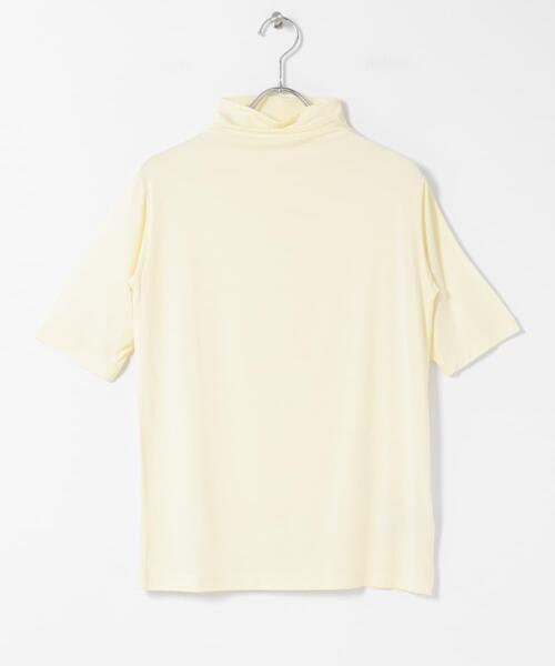 SENSE OF PLACE by URBAN RESEARCH(センスオブプレイスバイアーバンリサーチ)の「ソフトハイネックTシャツ(半袖)(Tシャツ/カットソー・レディース・アイボリー/ブルー/ダークグレー・ONE)」の5枚目の写真