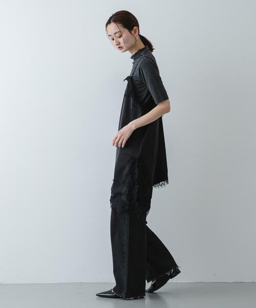SENSE OF PLACE by URBAN RESEARCH(センスオブプレイスバイアーバンリサーチ)の「ソフトハイネックTシャツ(半袖)(Tシャツ/カットソー・レディース・アイボリー/ブルー/ダークグレー・ONE)」の22枚目の写真