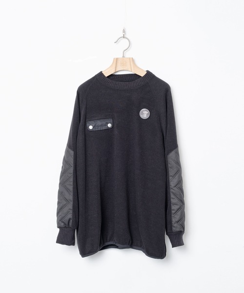 bedsidedrama（ベットサイドドラマ）の「BEDSIDEDRAMA/ベッドサイドドラマ/Quilt Patch Pulover（スウェット・レディース・グレー/ブラック・2/1）」の7枚目の写真