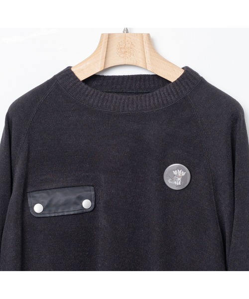 bedsidedrama（ベットサイドドラマ）の「BEDSIDEDRAMA/ベッドサイドドラマ/Quilt Patch Pulover（スウェット・レディース・グレー/ブラック・2/1）」の8枚目の写真