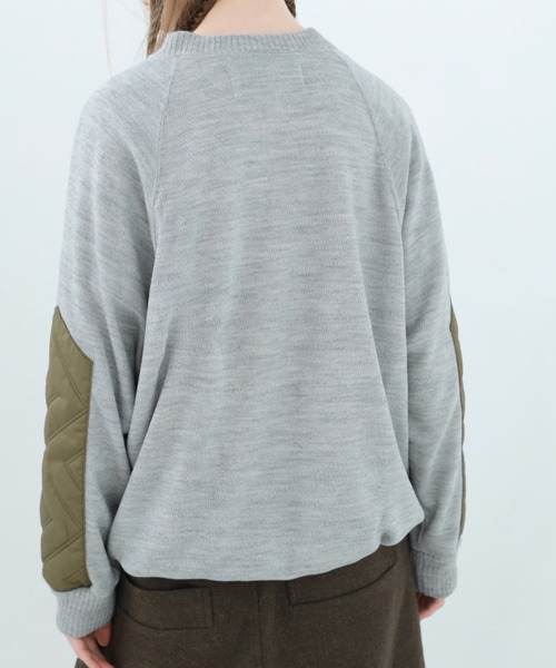 bedsidedrama（ベットサイドドラマ）の「BEDSIDEDRAMA/ベッドサイドドラマ/Quilt Patch Pulover（スウェット・レディース・グレー/ブラック・2/1）」の12枚目の写真