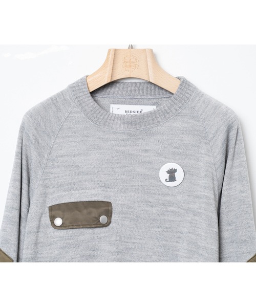 bedsidedrama（ベットサイドドラマ）の「BEDSIDEDRAMA/ベッドサイドドラマ/Quilt Patch Pulover（スウェット・レディース・グレー/ブラック・2/1）」の17枚目の写真