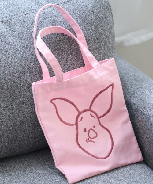 Disney(ディズニー)の「くまのプーさん ミニトートバッグ 刺繍 ファニーフェイス(トートバッグ・レディース・イエロー/ピンク/ブルー/オレンジ・FREE)」の3枚目の写真