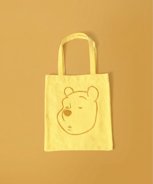Disney(ディズニー)の「くまのプーさん ミニトートバッグ 刺繍 ファニーフェイス(トートバッグ・レディース・イエロー/ピンク/ブルー/オレンジ・FREE)」の1枚目の写真