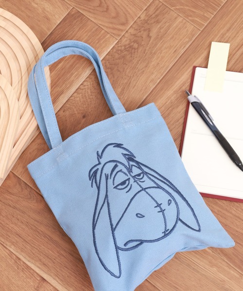 Disney(ディズニー)の「くまのプーさん ミニトートバッグ 刺繍 ファニーフェイス(トートバッグ・レディース・イエロー/ピンク/ブルー/オレンジ・FREE)」の5枚目の写真