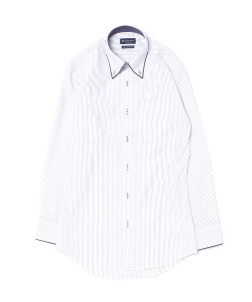 TOKYO SHIRTS(トウキョウシャツ)の「【超形態安定】形態安定ノンアイロン ボタンダウン 長袖ビジネスワイシャツ(ビジネスシャツ・メンズ・パープル・首回り43cm-裄丈82cm/首回り43cm-裄丈86cm/首回り39cm-裄丈80cm/首回り39cm-裄丈84cm/首回り41cm-裄丈82cm/首回り41cm-裄丈86cm/首回り42cm-裄丈82cm/首回り42cm-裄丈86cm/首回り37cm-裄丈84cm/首回り37cm-裄丈80cm)」の6枚目の写真