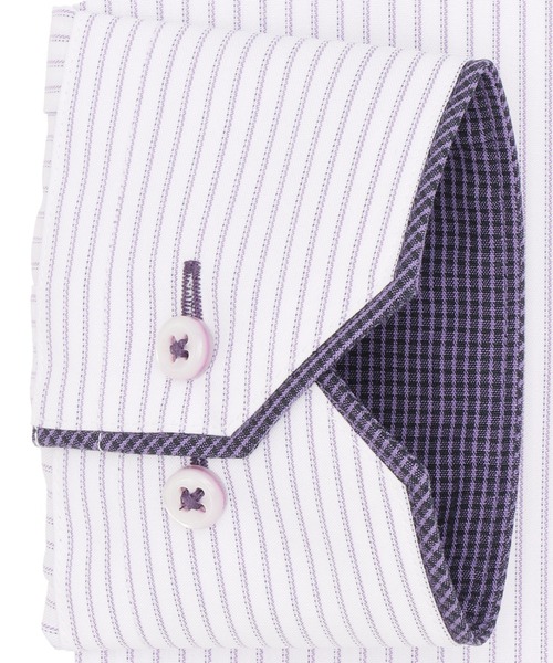 TOKYO SHIRTS(トウキョウシャツ)の「【超形態安定】形態安定ノンアイロン ボタンダウン 長袖ビジネスワイシャツ(ビジネスシャツ・メンズ・パープル・首回り43cm-裄丈82cm/首回り43cm-裄丈86cm/首回り39cm-裄丈80cm/首回り39cm-裄丈84cm/首回り41cm-裄丈82cm/首回り41cm-裄丈86cm/首回り42cm-裄丈82cm/首回り42cm-裄丈86cm/首回り37cm-裄丈84cm/首回り37cm-裄丈80cm)」の3枚目の写真