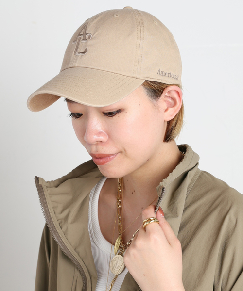 AMERICANA(アメリカーナ)の「【AMERICANA/アメリカーナ別注EMBROIDERY CAP(キャップ・レディース・ホワイト/ボルドー/ベージュ/ネイビー・FREE)」の3枚目の写真