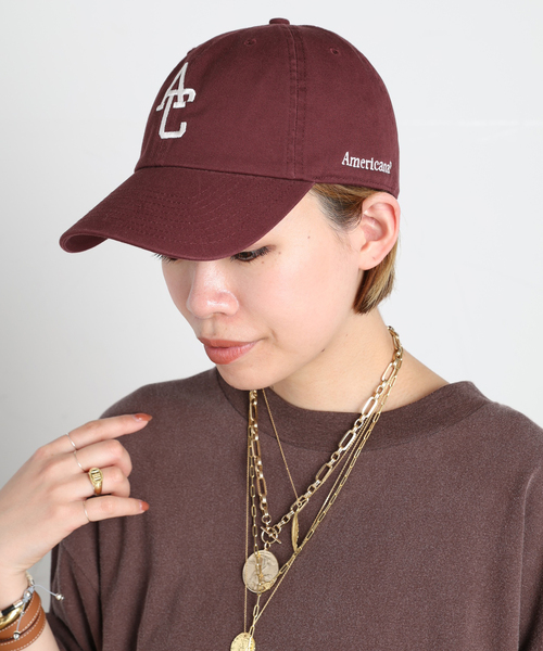 AMERICANA(アメリカーナ)の「【AMERICANA/アメリカーナ別注EMBROIDERY CAP(キャップ・レディース・ホワイト/ボルドー/ベージュ/ネイビー・FREE)」の1枚目の写真