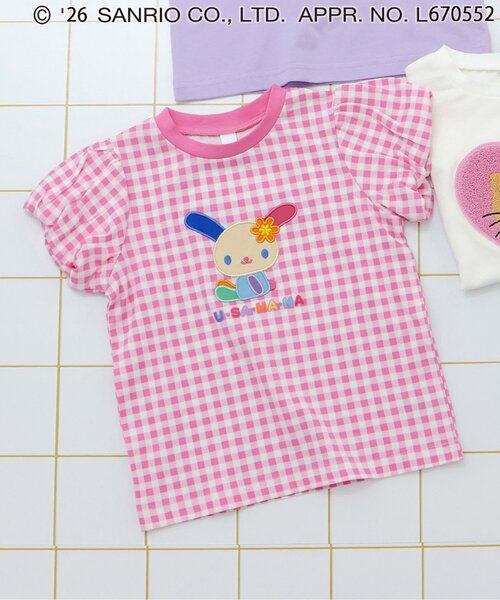 sanrio(サンリオ)の「サンリオキャラクターズバルーンスリーブTシャツ(Tシャツ/カットソー・キッズ・チェック/イエロー/ピンク/サックスブルー/アイボリー/ラベンダー・80/90/100/110/120/130/140)」の6枚目の写真