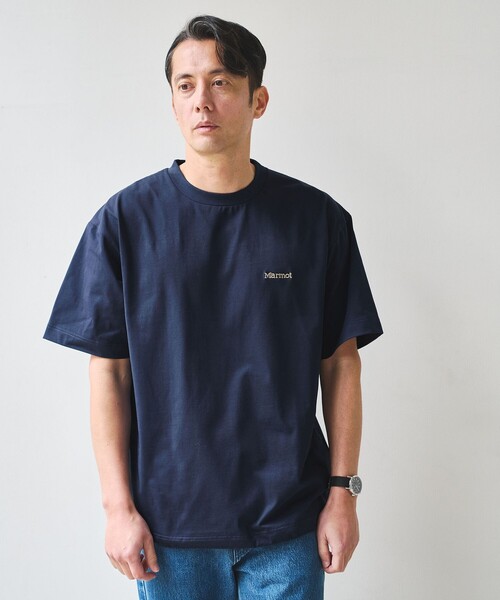 【L.E.D別注】GUHROOVY 半袖 Tシャツ M【入手困難】 別注】＜Marmot＞ドローイング 半袖 Tシャツ カットソー -吸水・速乾