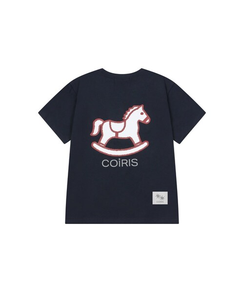 COIRIS（コイリス）の「クレヨンポニーグラフィック半袖Tシャツ（4カラー）（Tシャツ/カットソー・レディース・ライトグレー/ネイビー/ブラック/ホワイト・FREE）」の4枚目の写真