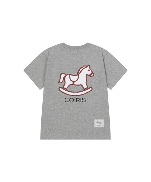COIRIS（コイリス）の「クレヨンポニーグラフィック半袖Tシャツ（4カラー）（Tシャツ/カットソー・レディース・ライトグレー/ネイビー/ブラック/ホワイト・FREE）」の3枚目の写真