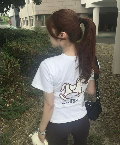 COIRIS（コイリス）の「クレヨンポニーグラフィック半袖Tシャツ（4カラー）（Tシャツ/カットソー・レディース・ライトグレー/ネイビー/ブラック/ホワイト・FREE）」の18枚目の写真