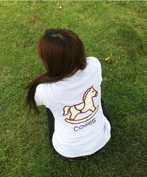 COIRIS（コイリス）の「クレヨンポニーグラフィック半袖Tシャツ（4カラー）（Tシャツ/カットソー・レディース・ライトグレー/ネイビー/ブラック/ホワイト・FREE）」の16枚目の写真