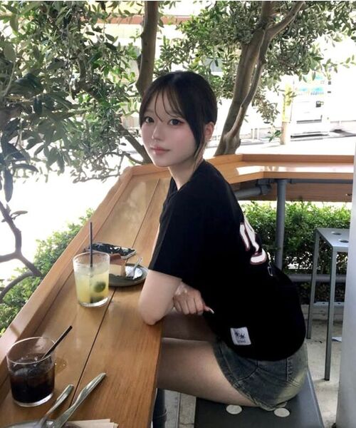 COIRIS（コイリス）の「クレヨンポニーグラフィック半袖Tシャツ（4カラー）（Tシャツ/カットソー・レディース・ライトグレー/ネイビー/ブラック/ホワイト・FREE）」の13枚目の写真