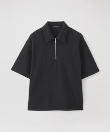サーキュラーニットハーフジッププルオーバー
