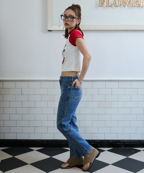 JUST A NOON(ジャストアヌーン)の「メタルロゴスタッズデニムパンツ(デニムパンツ・レディース・ブルー・MEDIUM/SMALL)」の15枚目の写真