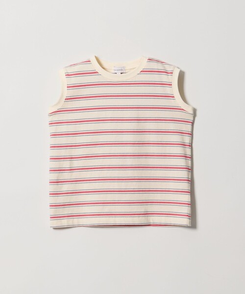 green label relaxing(グリーンレーベルリラクシング)の「【スタメンシリーズ】ボーダー ノースリーブ Tシャツ / キッズ 100cm-160cm(Tシャツ/カットソー・キッズ・ブラウン/ネイビー/ピンク・160cm/150cm/140cm/130cm/120cm/110cm/100cm)」の8枚目の写真