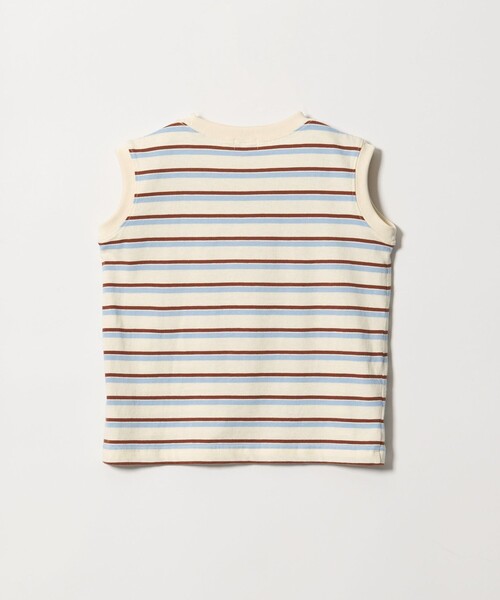 green label relaxing(グリーンレーベルリラクシング)の「【スタメンシリーズ】ボーダー ノースリーブ Tシャツ / キッズ 100cm-160cm(Tシャツ/カットソー・キッズ・ブラウン/ネイビー/ピンク・160cm/150cm/140cm/130cm/120cm/110cm/100cm)」の9枚目の写真