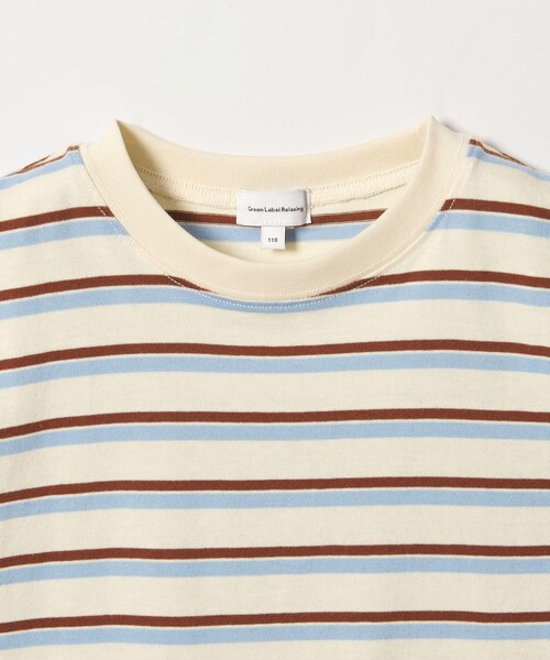 green label relaxing(グリーンレーベルリラクシング)の「【スタメンシリーズ】ボーダー ノースリーブ Tシャツ / キッズ 100cm-160cm(Tシャツ/カットソー・キッズ・ブラウン/ネイビー/ピンク・160cm/150cm/140cm/130cm/120cm/110cm/100cm)」の10枚目の写真