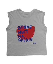 ボネットハート 袖なしTシャツ-グレー(Bonnet Sleeveless T gray)