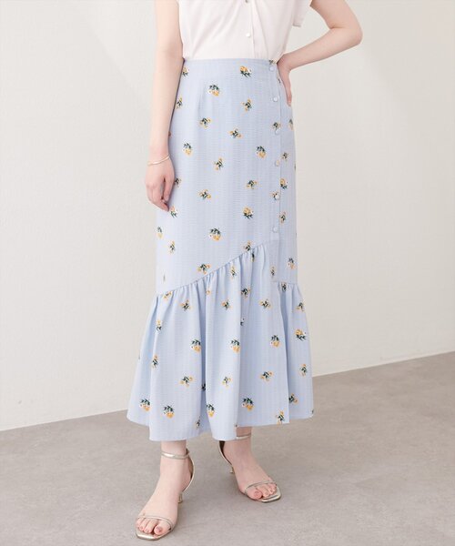natural couture(ナチュラルクチュール)の「フロントボタンマーメイドスカート(スカート・レディース・ブラック/サックスブルー/オフホワイト/ネイビー・FREE)」の21枚目の写真