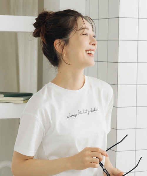 Sono(ソーノ)の「【SONO/ソーノ】【スマートデイリー】《always late, but polished》TEE(Tシャツ/カットソー・レディース・ブラック/ホワイト・F)」の3枚目の写真