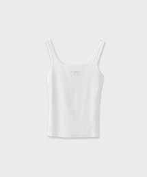 Calvin Klein（カルバン・クライン）の「Calvin Klein/ MONOGRAM SCOOP NK RIB TANK / 47A804G 夏服（タンクトップ）」