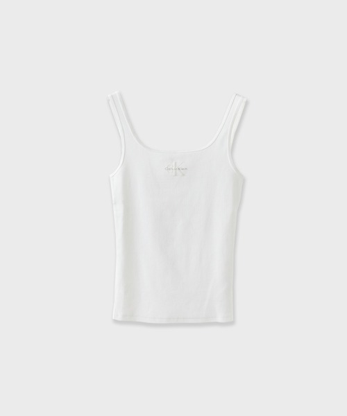 セール】Calvin Klein/ MONOGRAM SCOOP NK RIB TANK / 47A804G 夏服