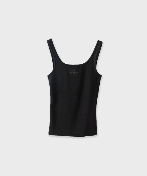 Calvin Klein（カルバン・クライン）の「Calvin Klein/ MONOGRAM SCOOP NK RIB TANK / 47A804G 夏服Calvin Klein/ MONOGRAM SCOOP NK RIB TANK / 47A804G  秋服 冬服（タンクトップ・レディース・ホワイト/ブラック・S/M/XS）」の2枚目の写真